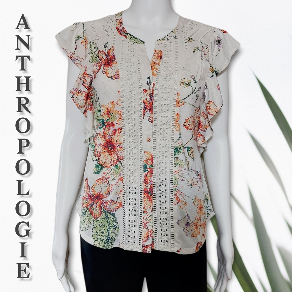 Anthropologie Maeve Floral top size S NEW